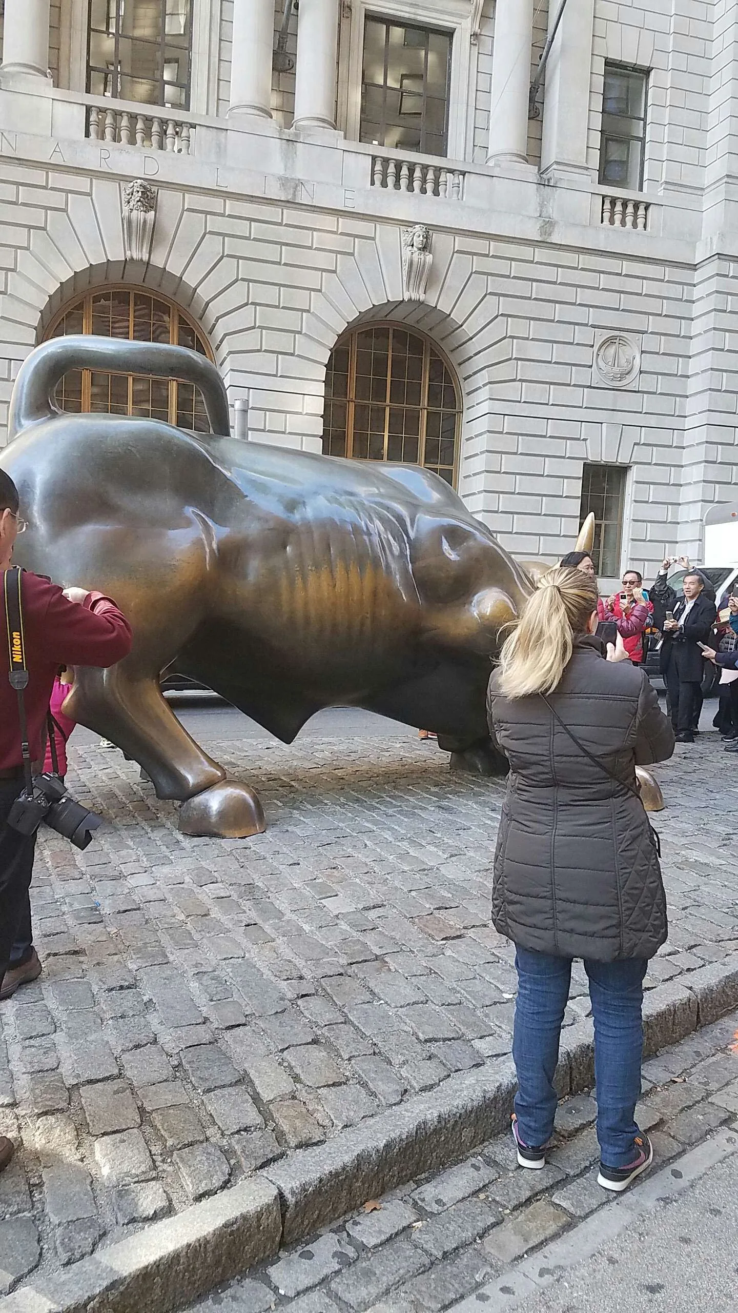 Charging Bull, which is sometimes referred to as the Wall Street Bull or the Bowling Green Bull, by Arturo Di Modica
